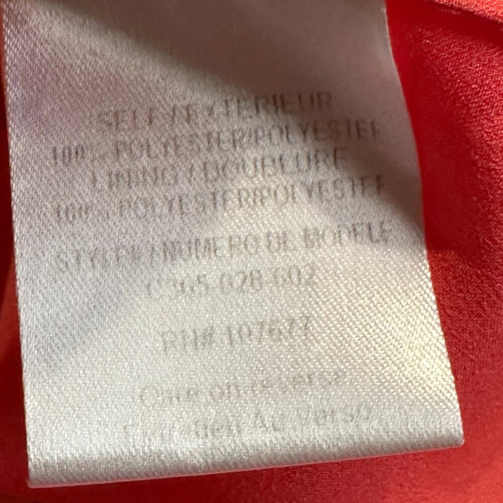 Alice + Olivia Sz M Cutout Cold Shoulder Top Salmon Lined Lightweight Flowy Tank - Picture 6 of 10